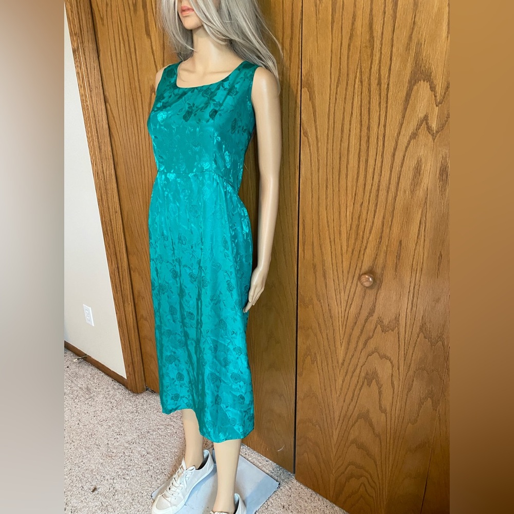 Vintage emerald green dress apron size M